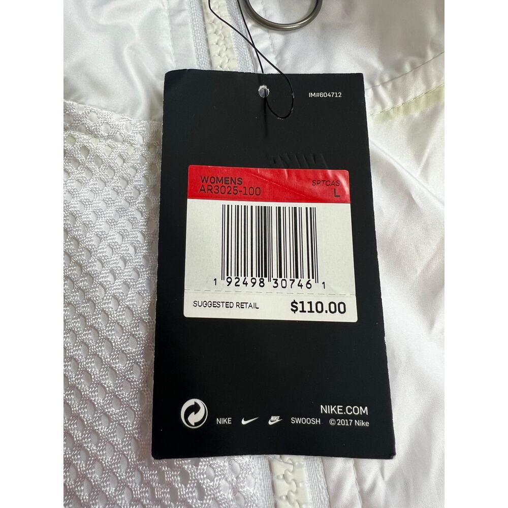 Nike Womens Sportswear NSW Woven Track Jacket White Active AR3025 100 Size L NWT - Picture 3 of 16